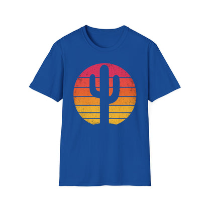 Retro Sunset Cactus Silhouette T-Shirt