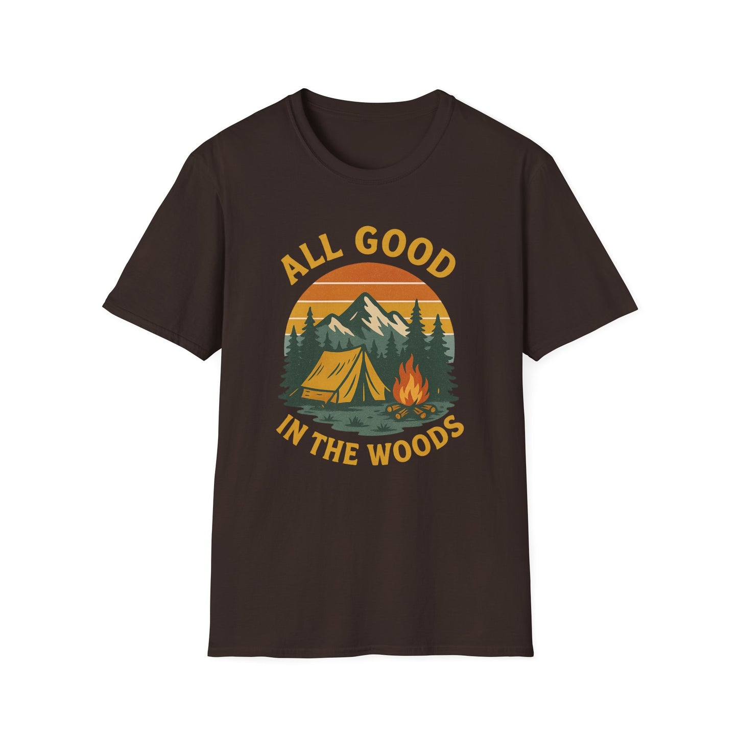 All Good In The Woods Retro Sunset T-Shirt