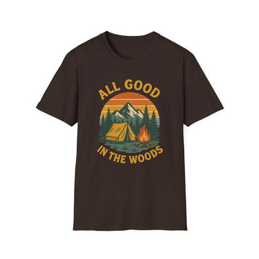 All Good In The Woods Retro Sunset T-Shirt