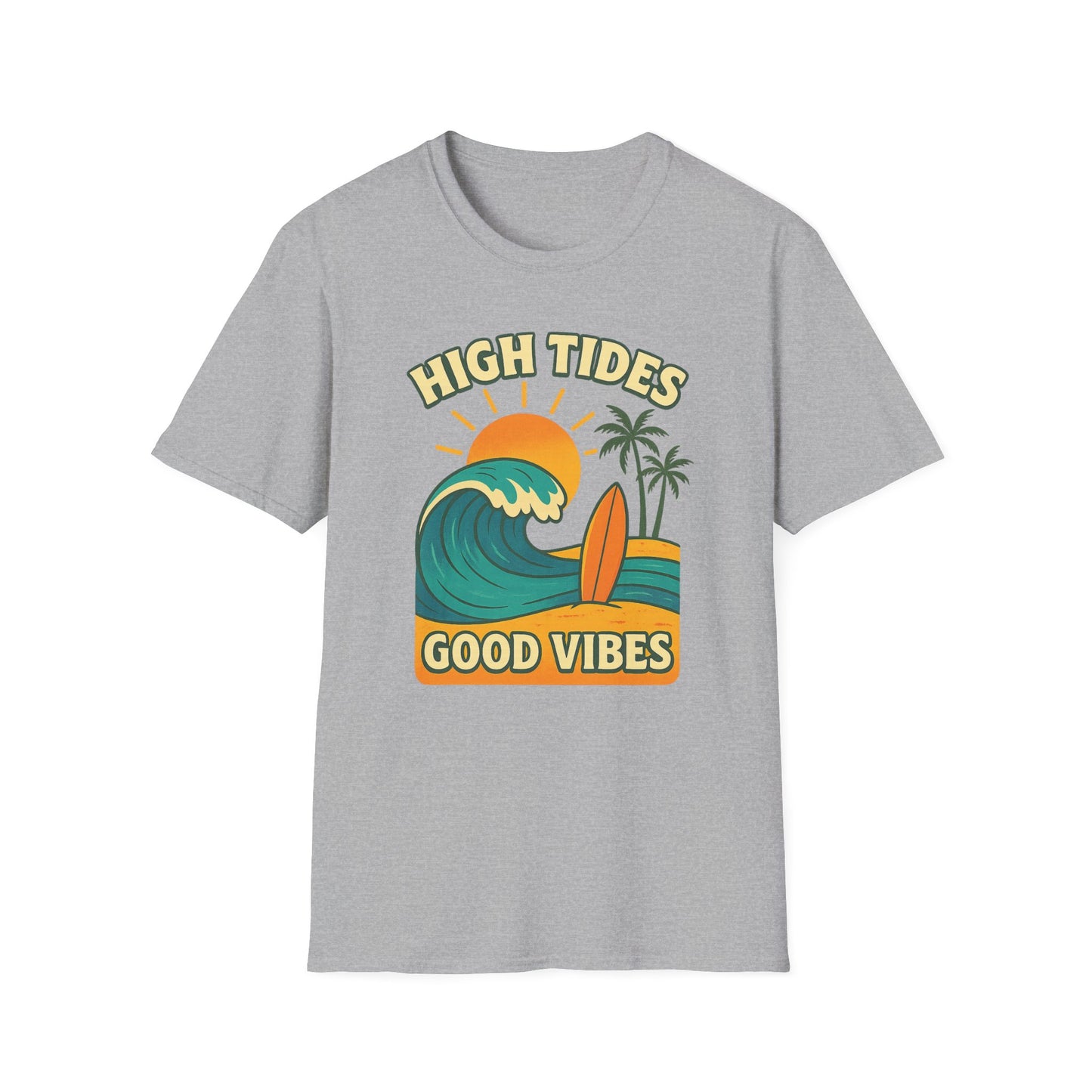 High Tides Good Vibes Surf T-Shirt