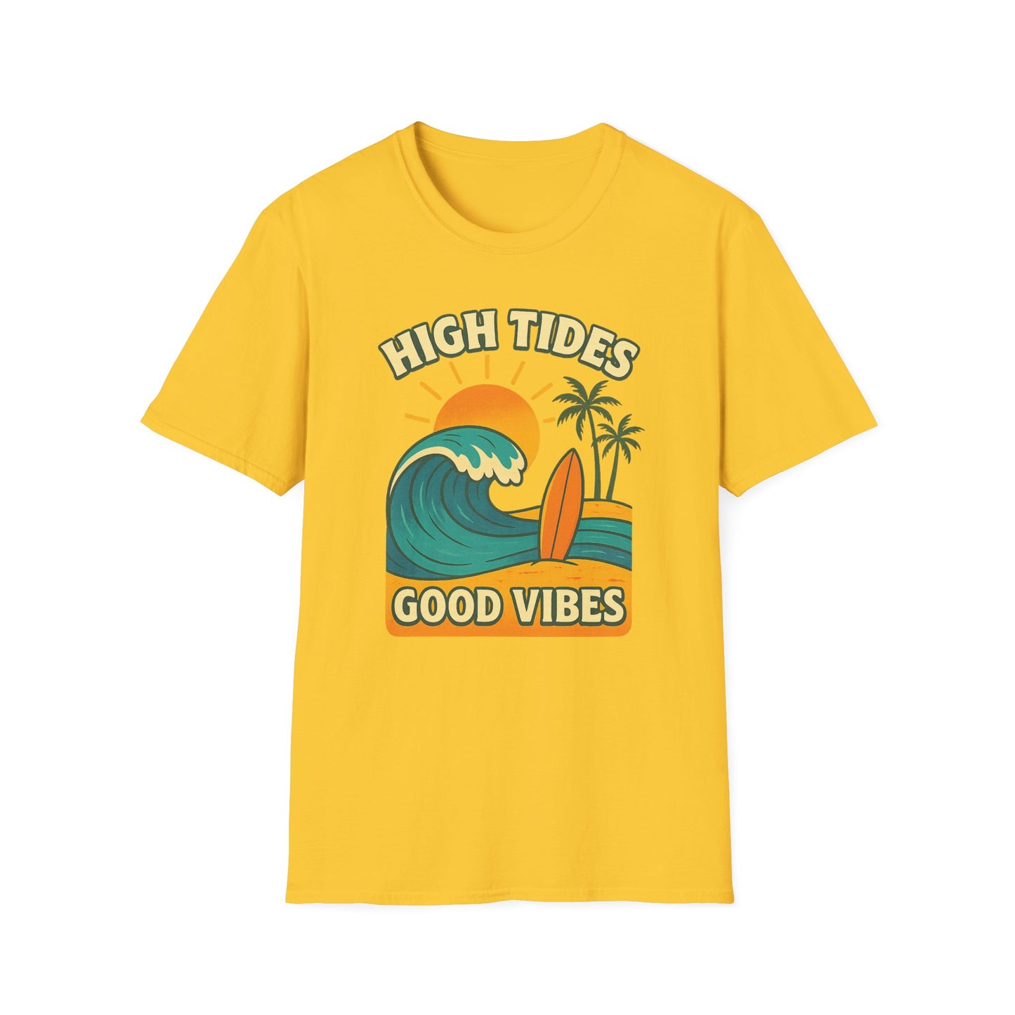 High Tides Good Vibes Surf T-Shirt