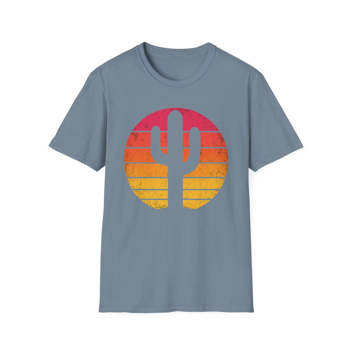 Retro Sunset Cactus Silhouette T-Shirt