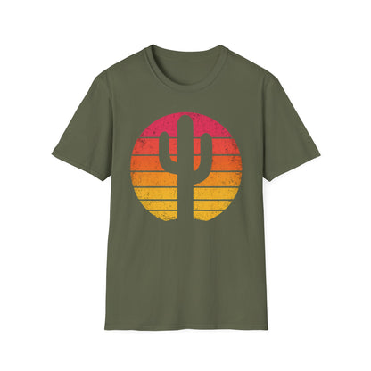 Retro Sunset Cactus Silhouette T-Shirt