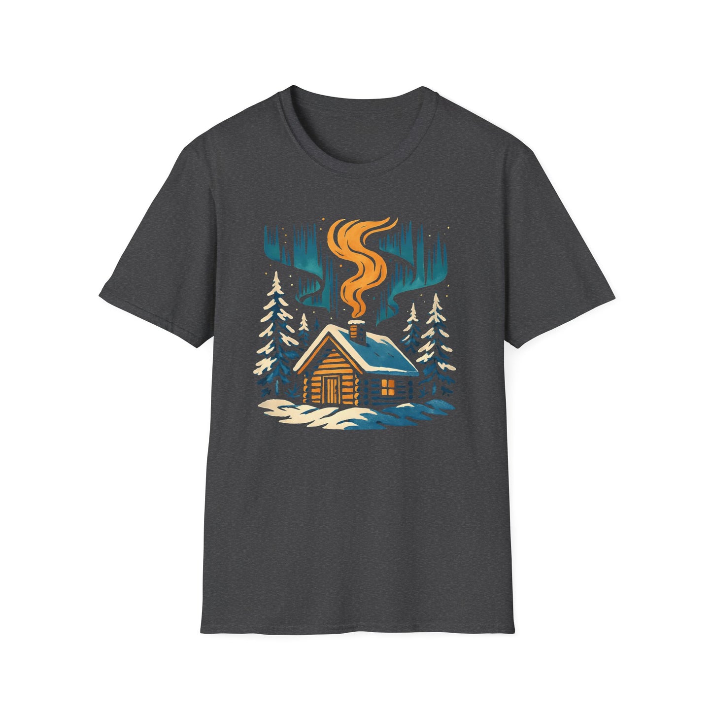 Cabin In Northern Lights T-Shirt