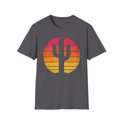 Retro Sunset Cactus Silhouette T-Shirt