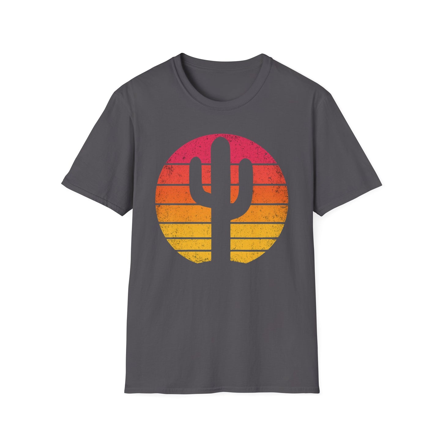 Retro Sunset Cactus Silhouette T-Shirt