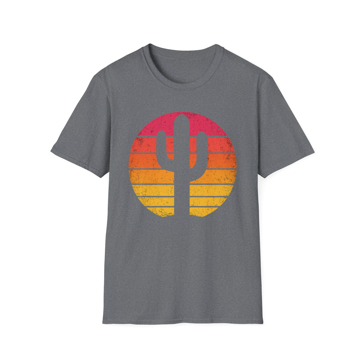 Retro Sunset Cactus Silhouette T-Shirt