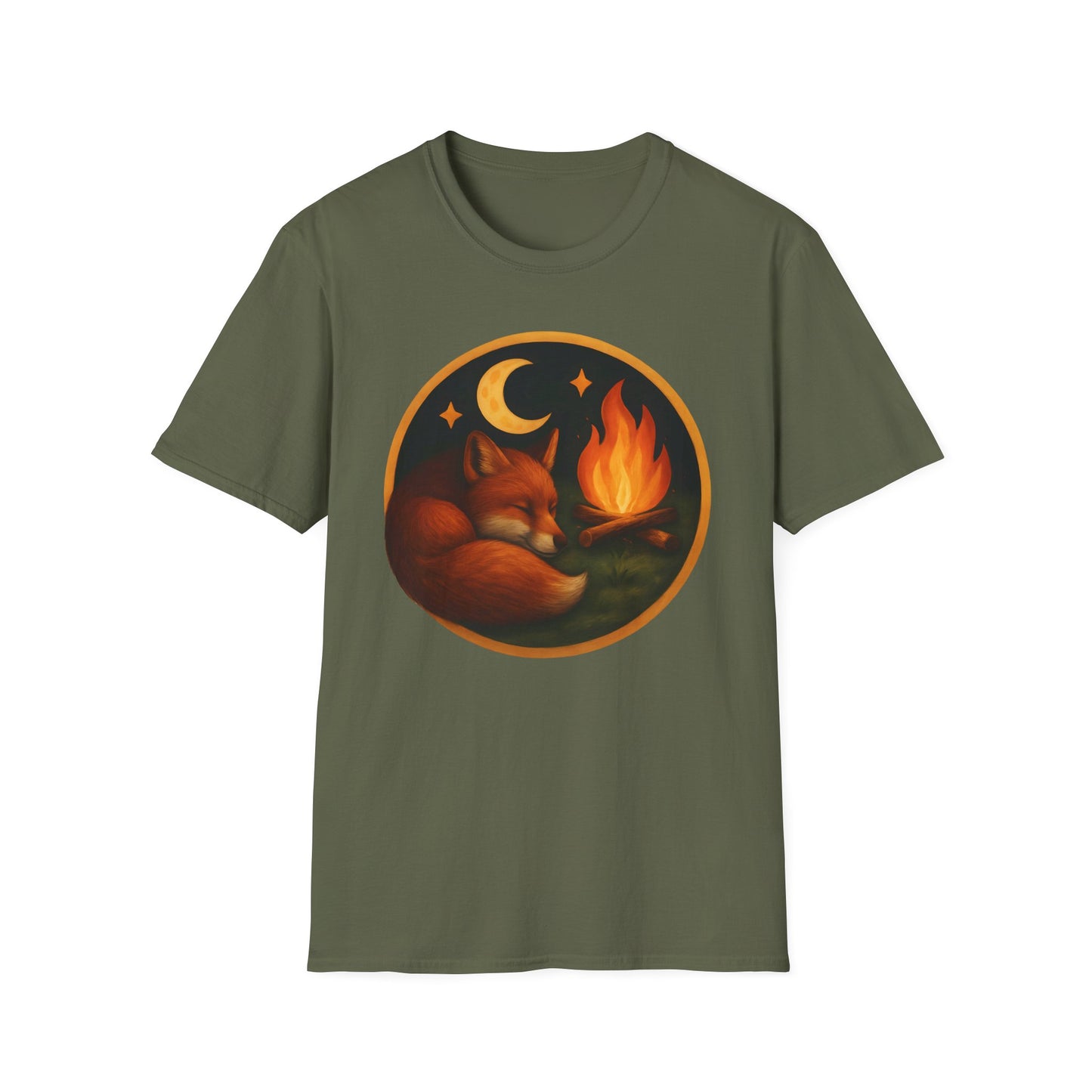 Cozy Fox By Campfire T-Shirt