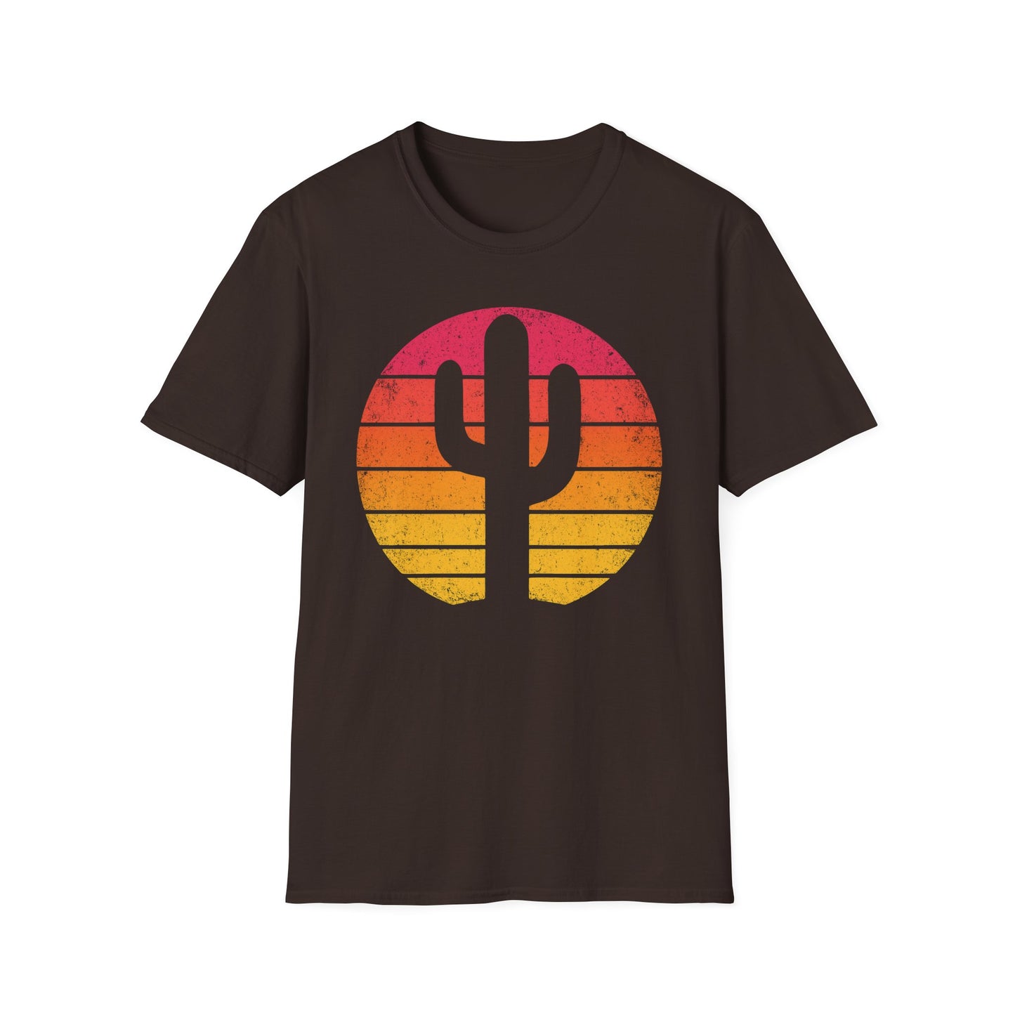 Retro Sunset Cactus Silhouette T-Shirt