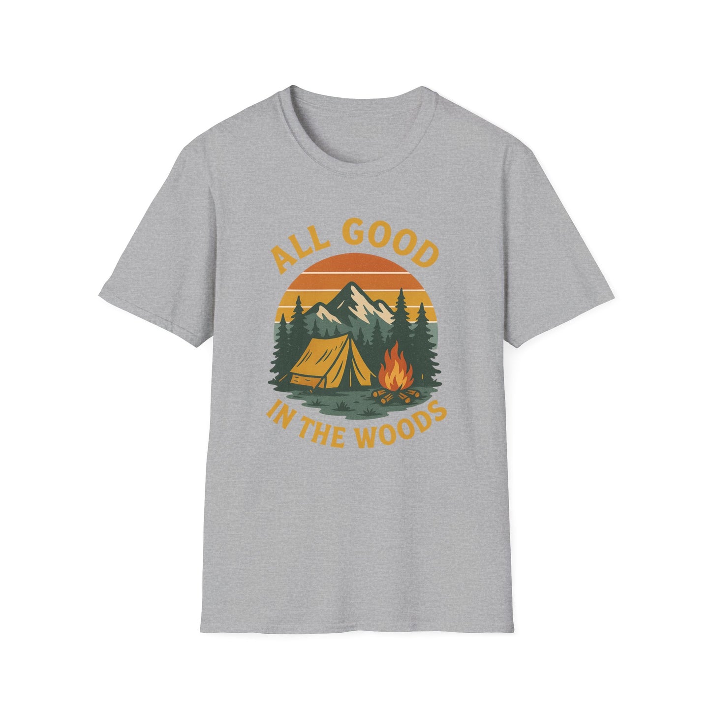 All Good In The Woods Retro Sunset T-Shirt