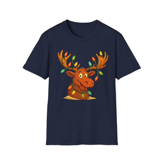 Moose With Christmas Lights T-Shirt