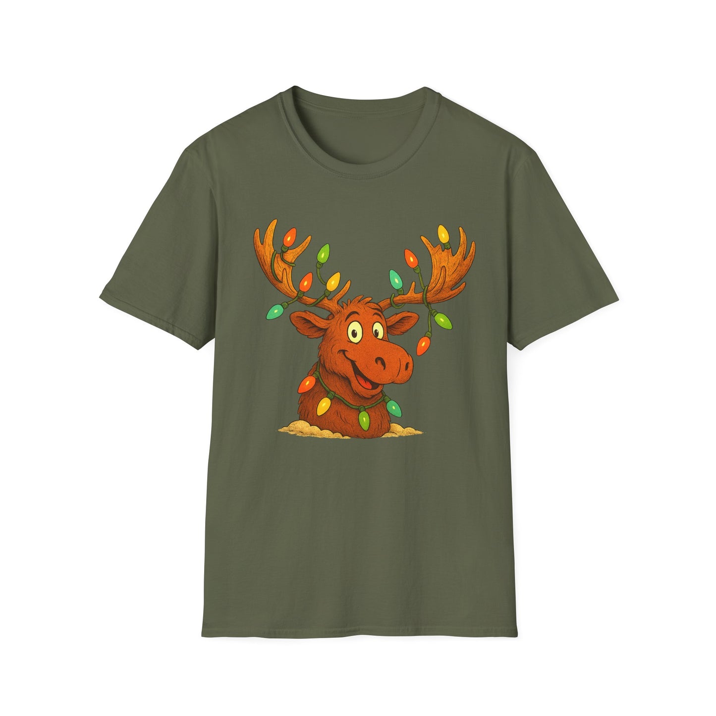 Moose With Christmas Lights T-Shirt