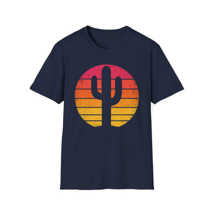 Retro Sunset Cactus Silhouette T-Shirt