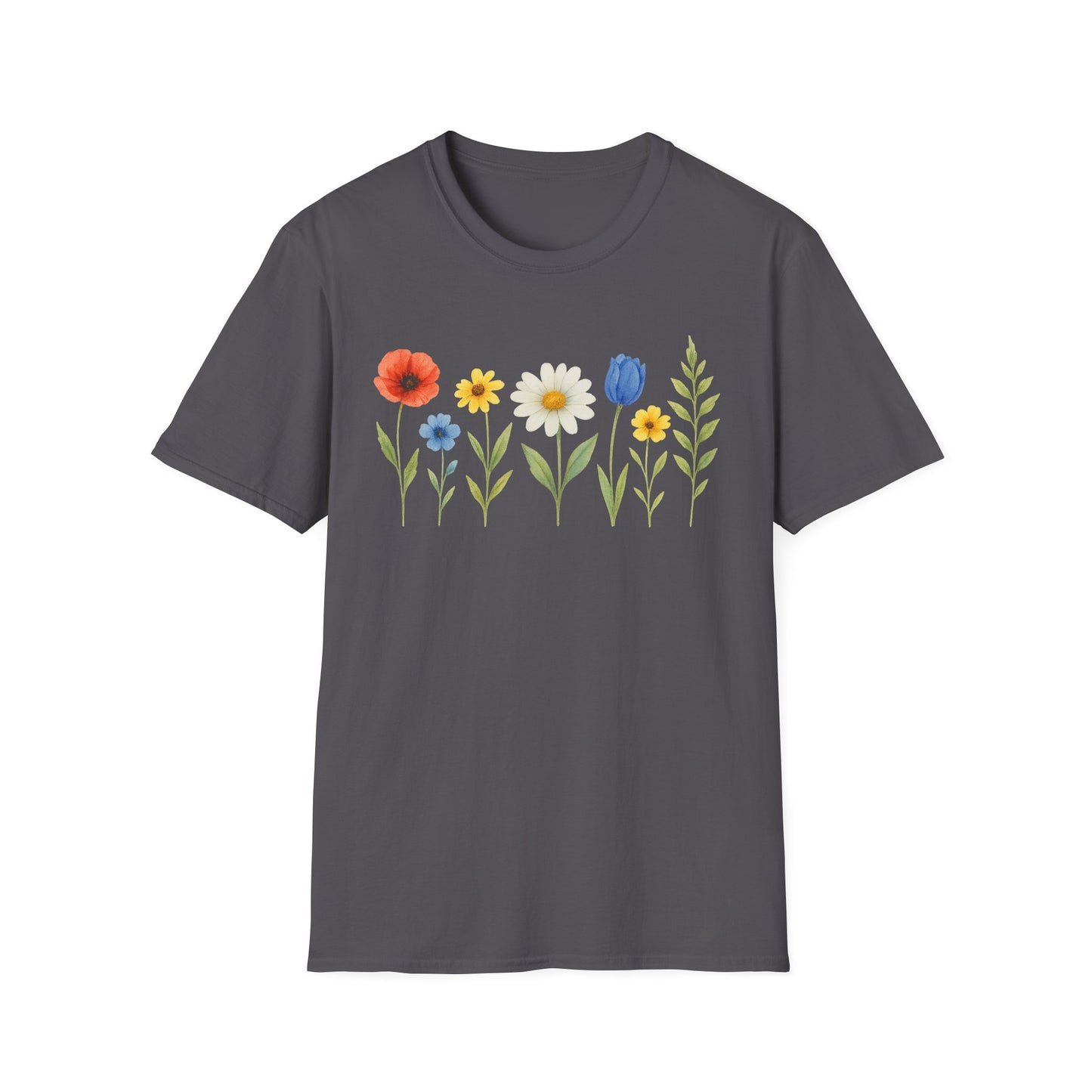 Wildflowers In Row T-Shirt