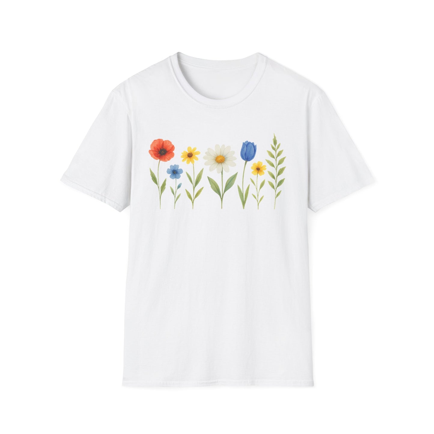 Wildflowers In Row T-Shirt