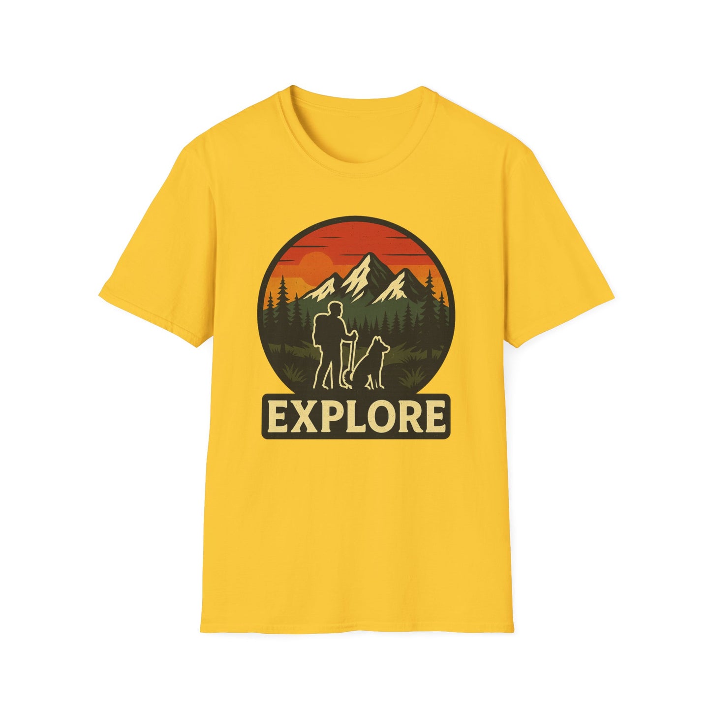 Hiker With Dog Explore T-Shirt
