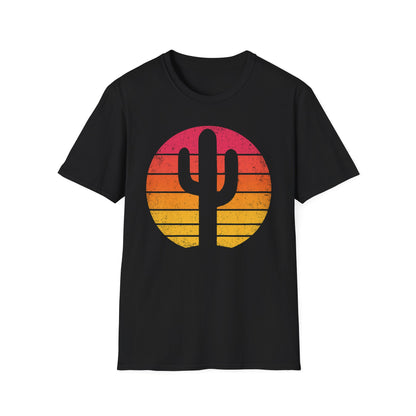 Retro Sunset Cactus Silhouette T-Shirt