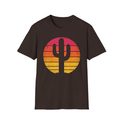 Retro Sunset Cactus Silhouette T-Shirt