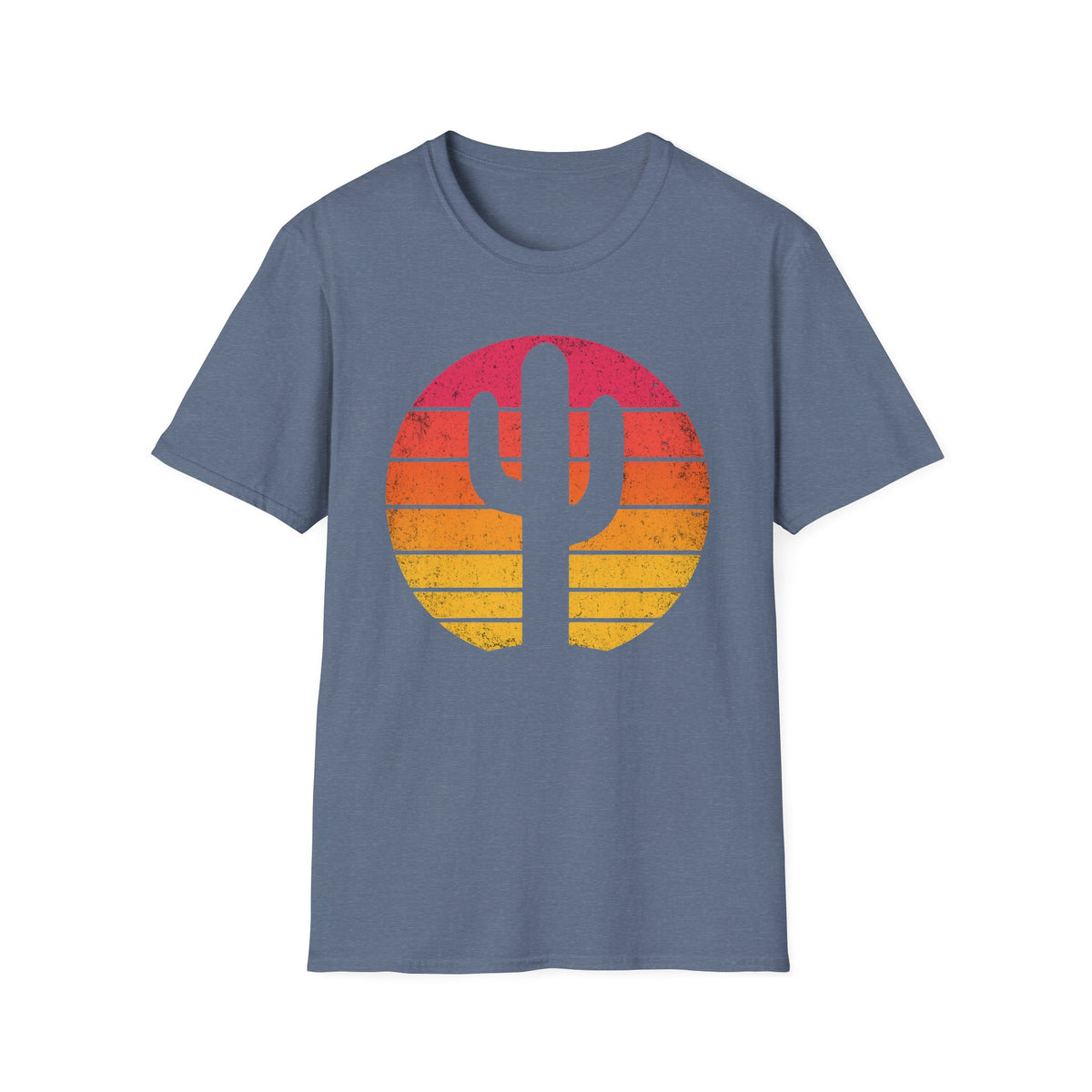 Retro Sunset Cactus Silhouette T-Shirt