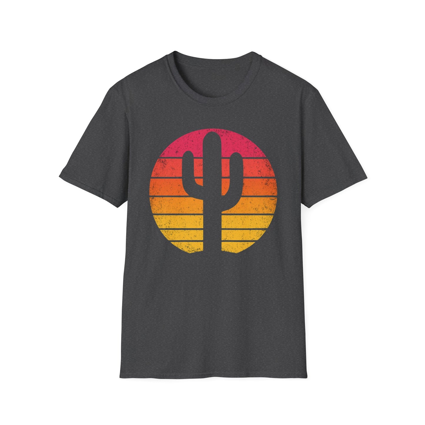 Retro Sunset Cactus Silhouette T-Shirt
