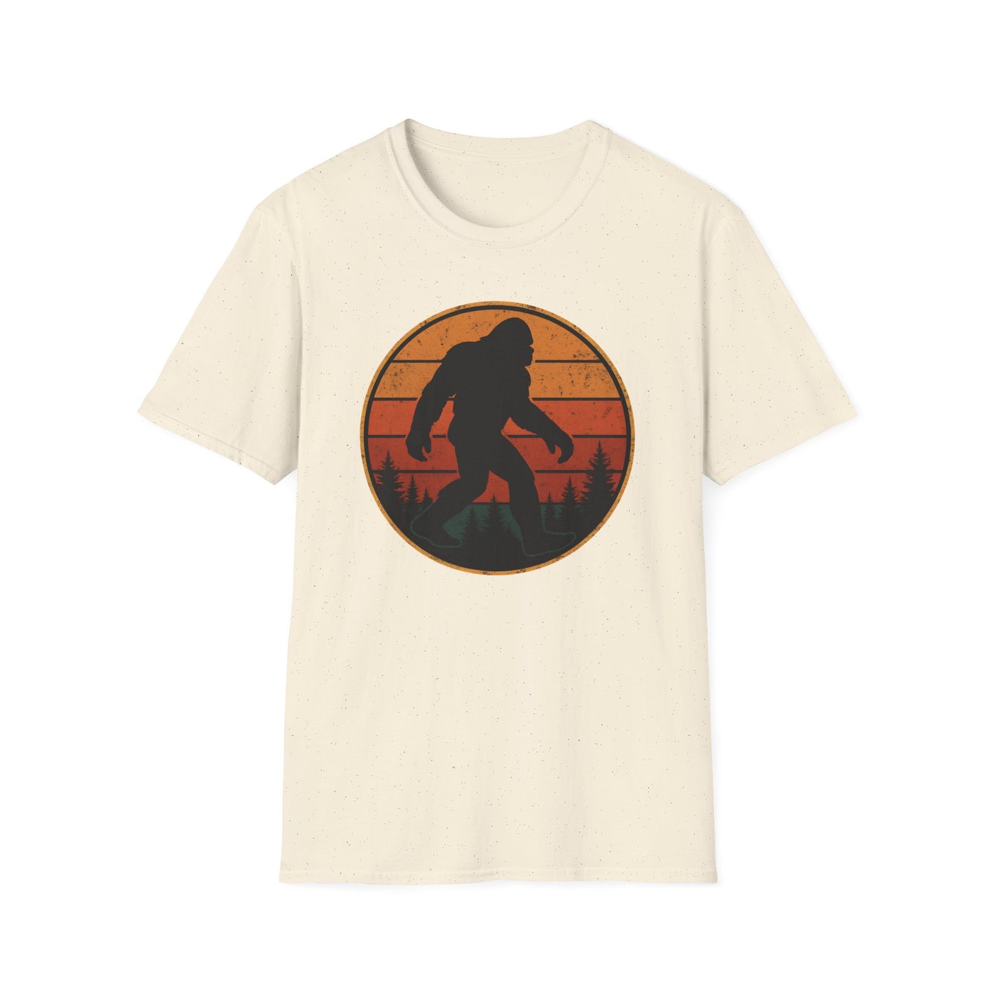 Retro Bigfoot In Forest T-Shirt