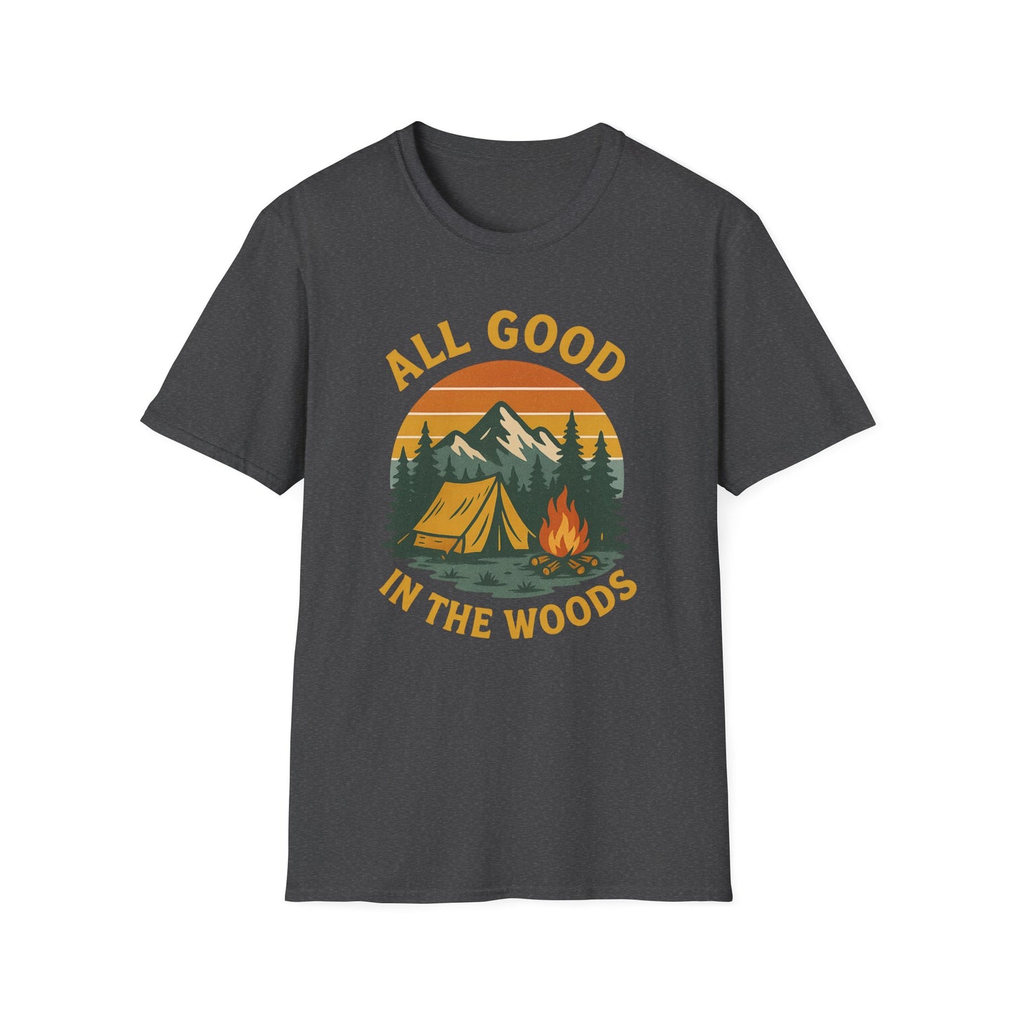 All Good In The Woods Retro Sunset T-Shirt