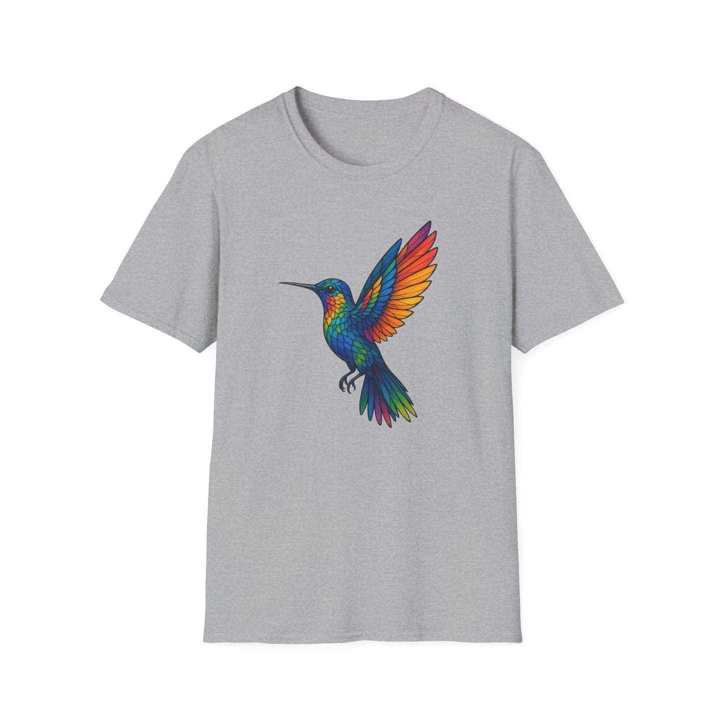 Colorful Stained Glass Hummingbird T-Shirt
