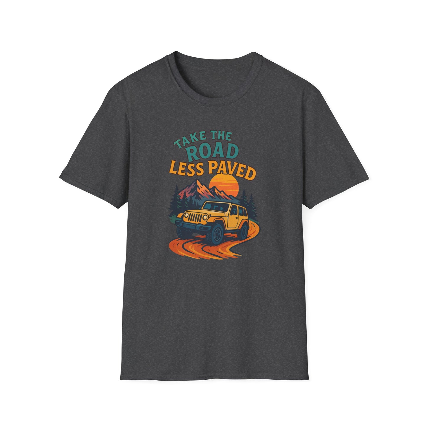 Take The Road Less Paved Colorful T-Shirt