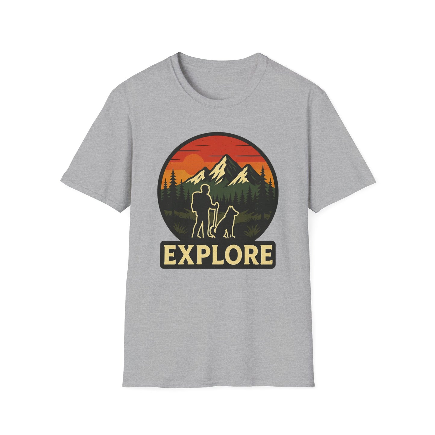 Hiker With Dog Explore T-Shirt